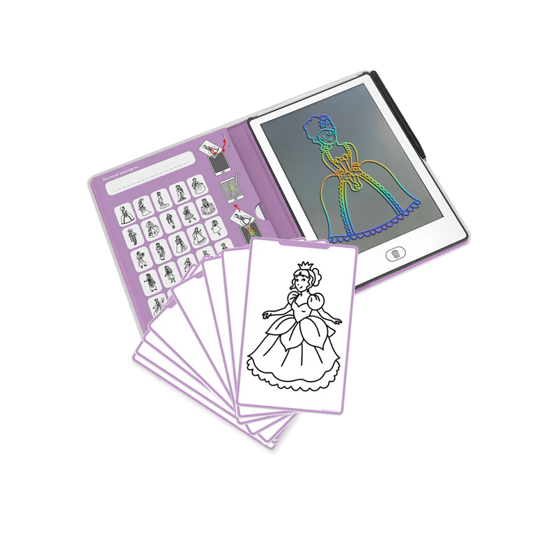 Tavoletta da Disegno Kidydraw Mini Principesse Intorno al Mondo Lavagna Lcd - Kidydraw-Mini Drawing Tablet Princess Around The World (KIDYDRAWMINI-OUT) (Copia)