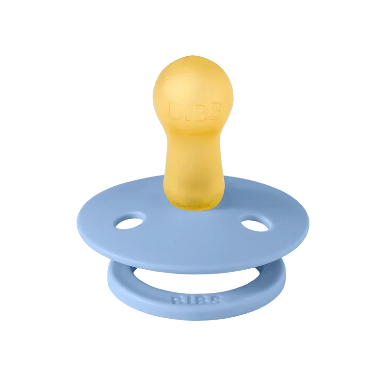 Bibs Colour Ciucci Confezione da 2 Pezzi Colour Pacifier Sky Blue/Steel Blue Tettarella Tonda Taglia 1 (0-6 Mesi)