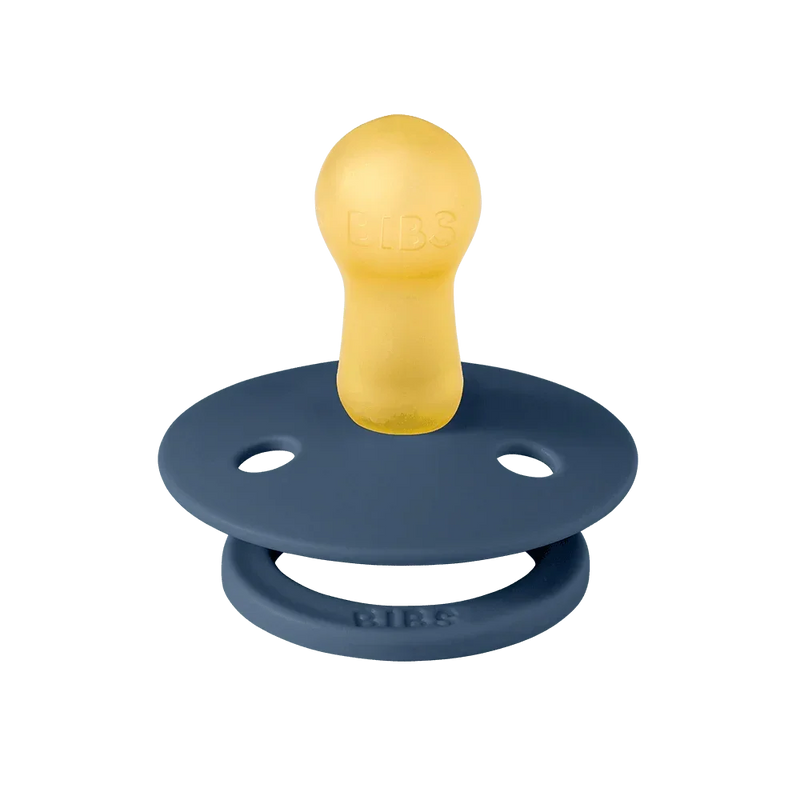 Bibs Colour Ciucci Confezione da 2 Pezzi Colour Pacifier Sky Blue/Steel Blue Tettarella Tonda Taglia 1 (0-6 Mesi)