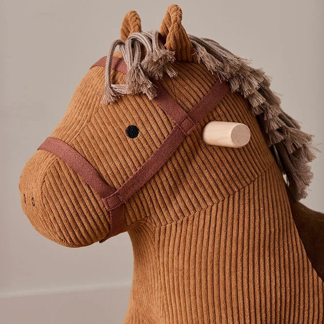 Cavallo a dondolo Vera in velluto Kids Concept 1000908