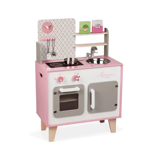 Janod | Cucina Giocattolo Macaron in Legno Rosa | J06567