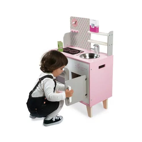 Janod | Cucina Giocattolo Macaron in Legno Rosa | J06567