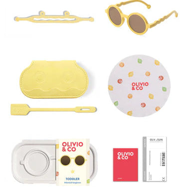 Olivio & Co | Occhiali da Sole Rotondi Citrus Yellow 1-3 Anni | ES101-D-Y