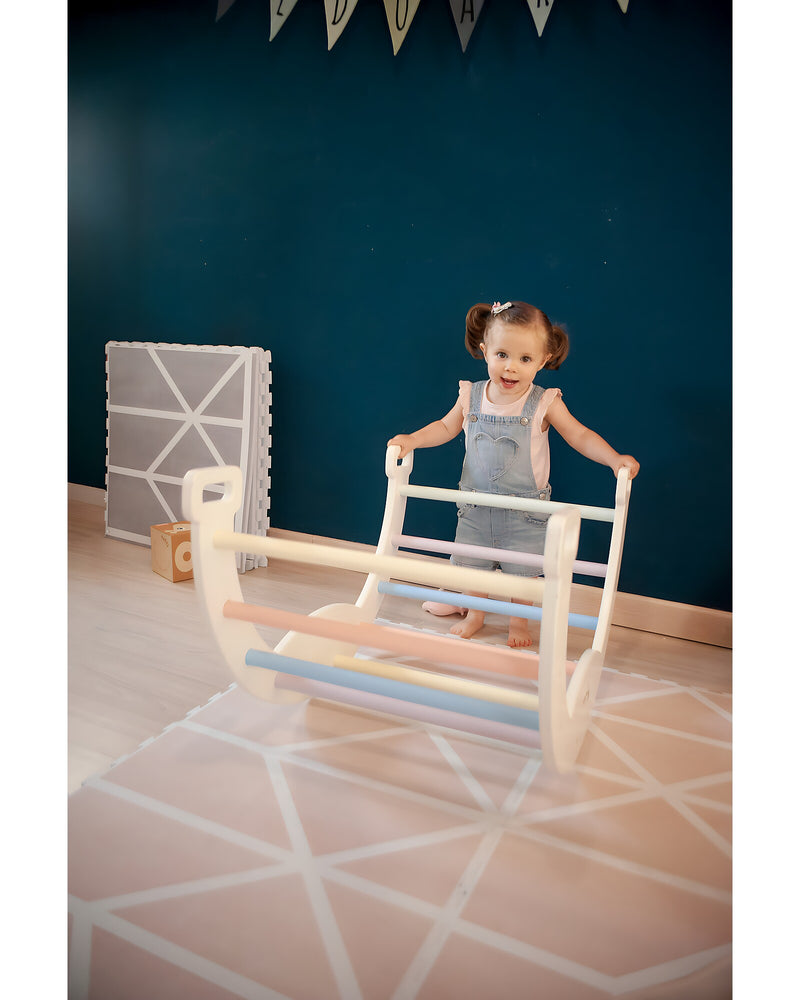 Arco Montessori Rainbow Cotton Candy Sviluppa Equilibrio e Agilità