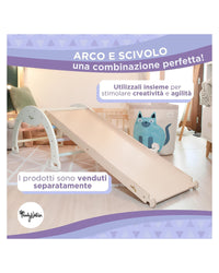 Arco Montessori Rainbow Cotton Candy Sviluppa Equilibrio e Agilità