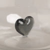 Bicchiere in Vetro con Cuore Nero - Drinking Glass Figure Pink Heart (gl-151)