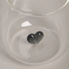 Bicchiere in Vetro con Cuore Nero - Drinking Glass Figure Pink Heart (gl-151)