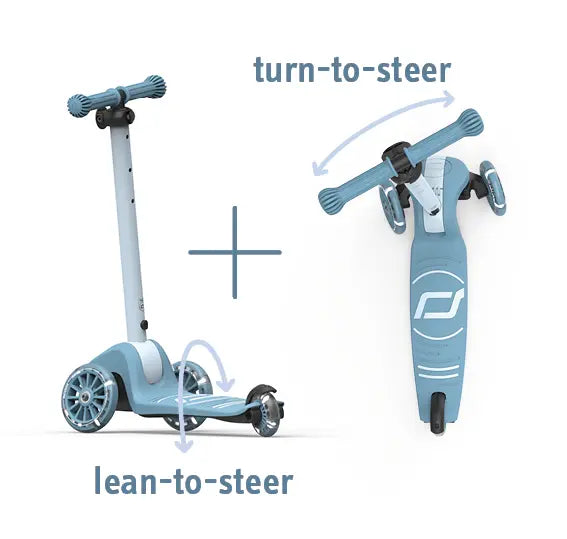 Scoot and Ride | Monopattino Highwaykick 3S Blu Acciaio | HIGHWAYKICK3S-STEEL