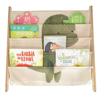 Libreria Montessoriana da Pavimento Dinosauro Cracky -  Montessori Floor Standing Bookcase Dinosaur Cracky