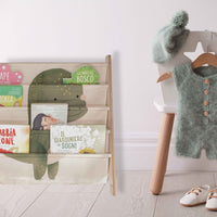 Libreria Montessoriana da Pavimento Dinosauro Cracky -  Montessori Floor Standing Bookcase Dinosaur Cracky