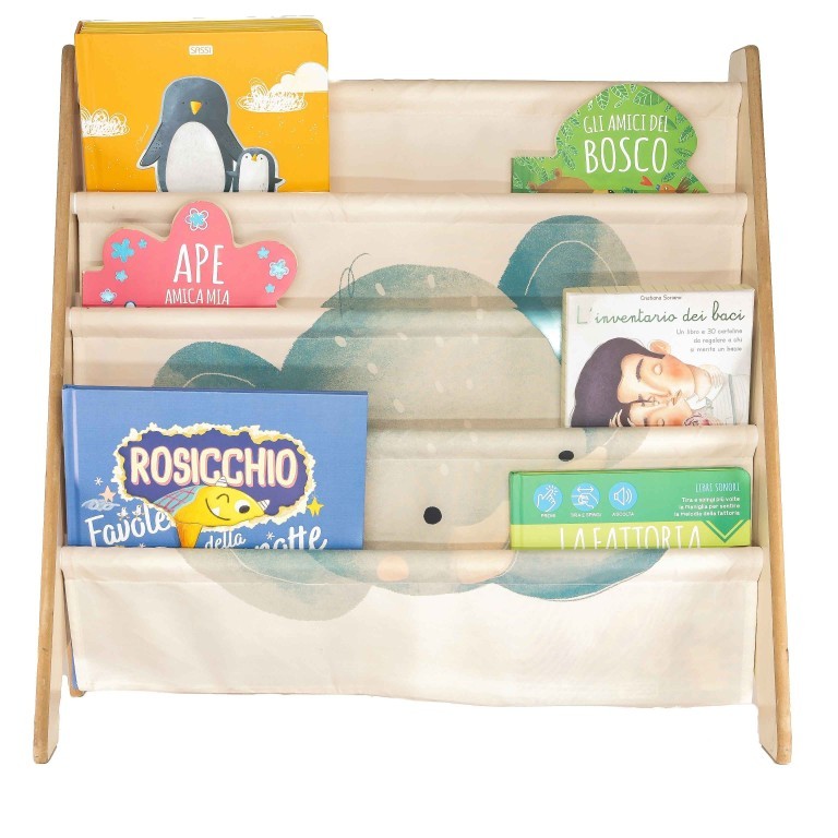 Libreria Montessoriana da Pavimento Elefante Chewy -  Montessori Floor Standing Bookcase Chewy the Elephant