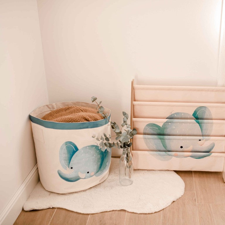 Libreria Montessoriana da Pavimento Elefante Chewy -  Montessori Floor Standing Bookcase Chewy the Elephant