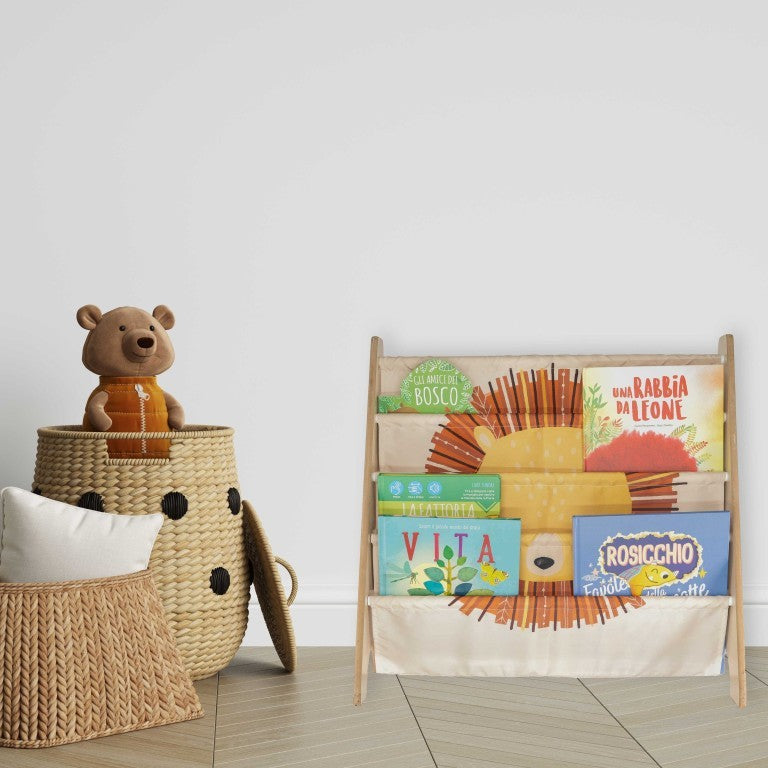 Libreria Montessoriana da Pavimento Leone Chompy -  Montessori Floor Standing Bookcase Lion Chompy