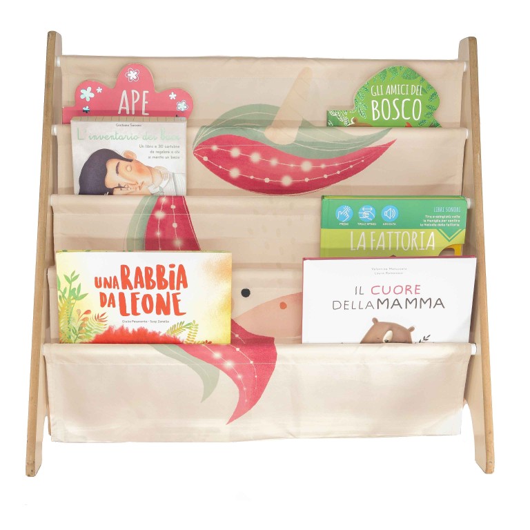 Libreria Montessoriana da Pavimento Unicorno Sparkly -  Montessori Floor Standing Bookcase Unicorn Sparkly
