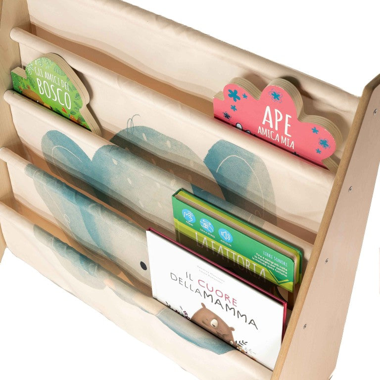 Libreria Montessoriana da Pavimento Unicorno Sparkly -  Montessori Floor Standing Bookcase Unicorn Sparkly