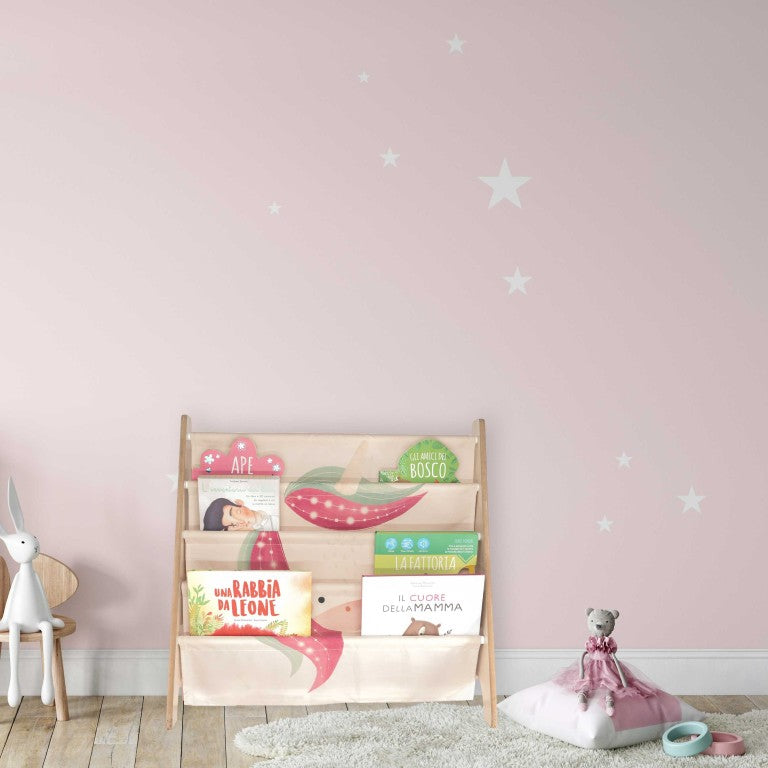 Libreria Montessoriana da Pavimento Unicorno Sparkly -  Montessori Floor Standing Bookcase Unicorn Sparkly