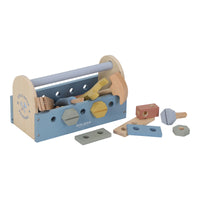Cassetta degli Attrezzi in Legno Blu - Wooden Toolbox Blue Essentials