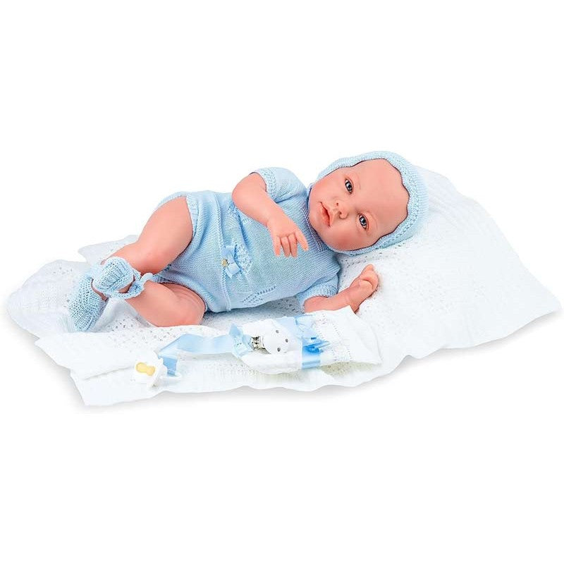 Marina & Pau | Bambola Reborn Luka Cm 45 Tutina Azzurra | 3050
