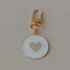 Portachiave a Cuore Bianco Dorato - Key Chain White Gold (my-021)