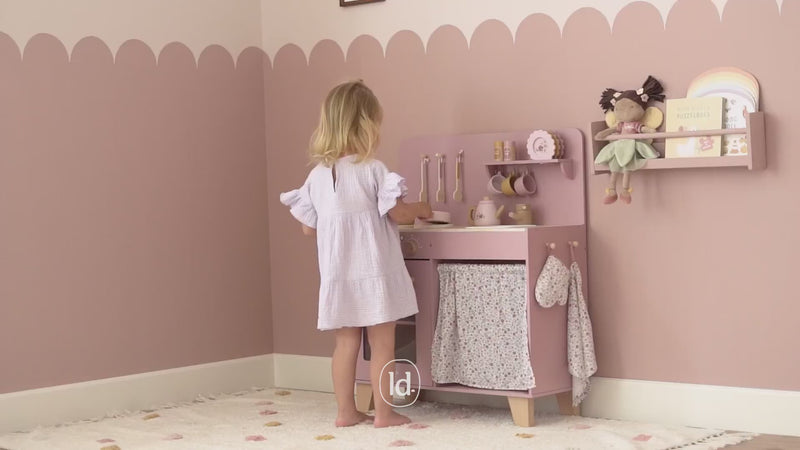 Cucina Rosa Giocattolo in Legno  - Wooden Play Kitchen Pink Essentials (LD2501)