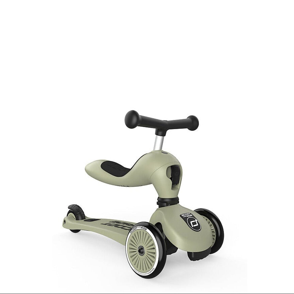 Scoot and Ride | Monopattino 2 in 1 Highwaykick 1 Verde Olive | HIGHWAYKICK1-OLIVE
