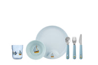 Set Pappa Servizio Stoviglie per Bambini 6 pezzi Sailors Bay Mepal Mio - Children's Dinnerware 6 Pcs