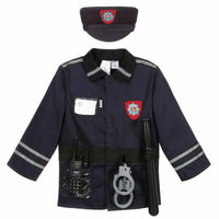 Costume Carnevale Poliziotto 4/7 Anni Altezza 104/122 Cm - Policeman Set (100846)