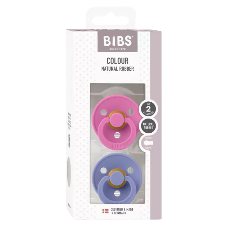Bibs | Colour Ciuccio Bubblegum/Peri Taglia 2 (6-12 Mesi) | 120452